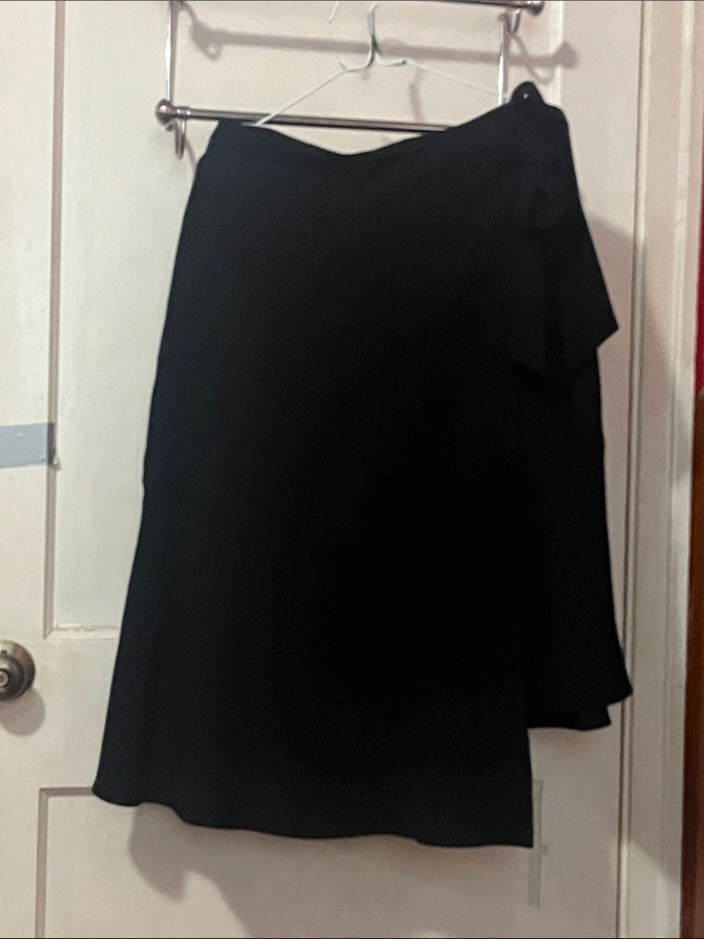 Express Black A-Line Wrap Skirt